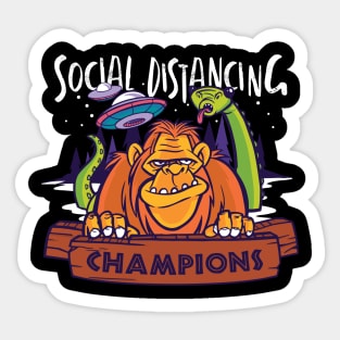 Social Distancing Champions Sticker